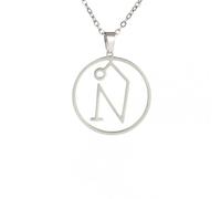 Collares para mujer, collar con símbolo de arcángel Uriel, símbolo de arcángel, símbolo de Ariel, colgante de color plateado, joyería para mujeres y hombres