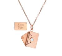 Collares para mujer. Este nuevo collar de sobre muestra tu temperamento único, lo que te permite abrir sobres del día de San Valentín y regalarlos como a tus seres queridos, 2x1.3cm, Aleación de