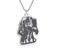 Collares para mujer, gargantilla de perro sabueso con sonrisa de la suerte, hip hop, punk, cadenas gruesas, collar para mujeres, hombres, joyería de metal, regalos para niños