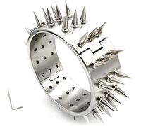Collares sexuales de erótico, collar de metal SM, con tres filas de púas, dos tamaños para hombres y mujeres, SM bondage/fetiche/esclavo/tortura/juguete sexual para parejas(Women's)