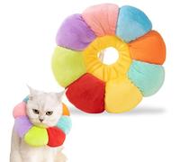Collarín Cervical para Gatos, Ajustable, Protección contra Fugas para Gatos Y Perros Pequeños Después De Una Cirugía, Color Girasol Suave para La Recuperación del Gato, Talla M