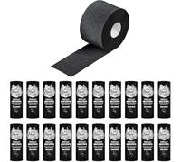 Collarín negro 1 barra con 5 rollos de 100 hojas - Papel elástico para peluqueros - Papel de cuello desechable para corte de pelo y afeitado, 20 unidades