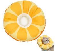 Collarín para Gato, collarín Ajustable para Gato, después de la cirugía, Que Evita lamer heridas para Gatitos y Cachorros (Color Naranja, M)