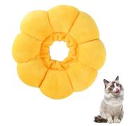 Collarín para gato, suave, ajustable, protección contra fugas, collar para gato, girasol, gato, suave, para gatos, cachorros, perros pequeños, después de la cirugía y lesiones, collar protector