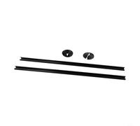 Collars - Cubiertas de tubo de plástico de 15 mm x 500 mm para tubos de plástico Copper Plus en blanco y negro, juego completo con 2 tubos de radiador en T y cubiertas (negro)