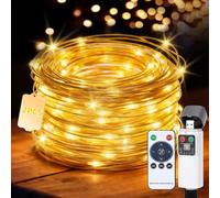 Collazoey 2 Pack LED Guirnaldas Luces, 15M 150 LED Luces de Hadas con Temporizador, 8 Modos, Impermeable, Luces de Cadena Decoración de Fiestas, Balcón, Casa, Arbol de Navidad, Jardín, Blanco Cálido