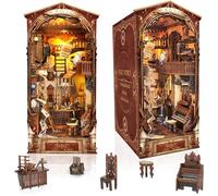 Collazoey Book Nook Kits,DIY Casa Libros de Madera,Rompecabezas de Madera 3D,con Sensor de luz LED,Regalo de cumpleaños para Adolescentes y Adultos,día de San Valentín(Mundo mágico)