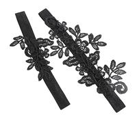 COLLBATH 1 Juego anillo liga muslo la boda liga azul la boda pedrería vestido novia ligas encaje liga muslo novia Suministros boda cordón