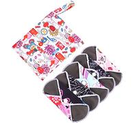 COLLBATH 1 Juego De Compresas Sanitarias Bragas Bragas Toallas Menstruales Reutilizables Toallas Sanitarias Menstruales La Capa Exterior Está Y Es Impermeable
