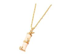 COLLBATH 1 Pc Colgante De Junta De Bambú De Navidad De Gargantilla De Diamantes De Fiesta Women Cuello Golden Circonita Con Incrustaciones De Cobre