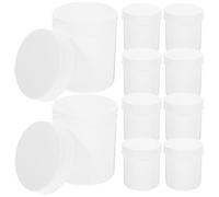 COLLBATH 10 Botes de Plástico Blanco de 100ml Tapa Segura, Organizadores Portátiles para Almacenar Pastillas y Medicamentos Diarios