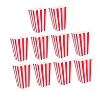 COLLBATH 10 piezas Cajas de de con Rayas Contenedores para Fiestas Noches de Cine Diseño Elegante para Dulces y Snacks