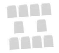 COLLBATH 10 Piezas Unidades Bolsas de Filtro Reutilizables con Malla Fina y Cordón Colador de Cocina para Vino y Té Filtro de No Tejida para Infusiones y Cocina Diaria