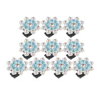 COLLBATH 10 pinzas para zapatos de novia con forma de copo de nieve, hebillas decorativas con diamantes de imitación, adornos de cristal desmontables para tacones altos, vestidos de boda.