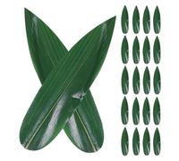 COLLBATH 100 Hojas de Hoja de Bambú para Decoración Sashimi y Sushi, Fácil de Limpiar, Reutilizable, Diseño Tradicional Japonés para Presentación y Elaboración