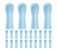COLLBATH 100 Unidades Funda de silicona con punta de cuchara para oreja consejos para herramientas de limpieza de oídos Eliminación de cerumen punta de silicona para oreja Sky-blue