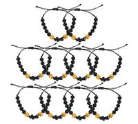 COLLBATH 10piezas Pulseras Deportivas De Madera Cruces Pulseras De Béisbol y Sóftbol Para Adultos Joyería Deportiva Cómoda Para Usar Actividades Al Aire