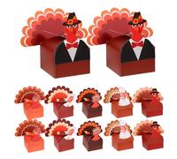 COLLBATH 12 Piezas Caja de embalaje de Acción de Gracias contenedores de acción de gracias cajas de golosinas para atasco