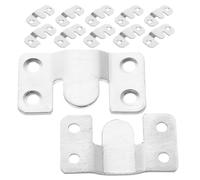 COLLBATH 12 Piezas Conectores de Acero Inoxidable para Muebles, Hebillas Entretejidas, Juego de 12 Piezas (6 Grandes 6 Pequeñas), Clips Colgantes para Sofás Seccionales, Soporte de