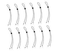 COLLBATH 12 Piezas Cordón De La Máscara Cinturón De Cuerda Para Máscara Práctica Cuerda Porta Suministros Para Sombrero Colgando Cuerda El Plastico Black