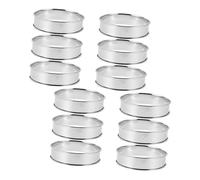 COLLBATH 12 Piezas Moldes Redondos para Muffins de Acero Inoxidable con Doble Enrollado Anillos para Pastelería Reutilizables Resistentes y Compactos Aptos para Galletas y Tartas