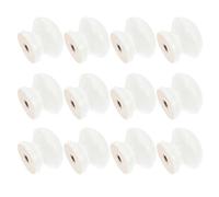 COLLBATH 12 piezas Tiradores de Madera Natural para Armarios con Tornillos Tiradores Redondos Simples y Duraderos Pomos de Muebles para Cocina y Dormitorio