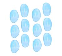 COLLBATH 12piezas Earmuffs De Silicona Para Tinte De Cabello Auditivos Transparentes Cómodos y Reutilizables Para Uso Personal y Salones De Azul