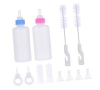 COLLBATH 12piezas Kit De Biberones para Mascotas Anticolicos Fácil De Limpiar y Reutilizable para Gatos Conejos y Perros