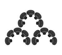 COLLBATH 15 Piezas Cubierta Protectora para Extremos de Varillas de Tienda de Campaña en Pom Negro, Minimiza Vibraciones para Accesorios de Camping y Toldos Exteriores
