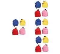 COLLBATH 16 Piezas Mochila de muñeca Lindas Mochilas de Mini muñecas Aleatorio Chica Saco School Bag Pack Escolar decoración muñecos Mini Adorno de Mochila Adorno de microescena poliéster