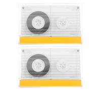 COLLBATH 2 Cintas de Casete Vacías de 45 Minutos con Estuche de Plástico para Grabación de Audio Clara y Gestión Transparente Ideales para Enseñanza y Sesiones Creativas