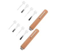 COLLBATH 2 Juegos Bolígrafos Magnéticos para Uñas con Mango de Madera Pincel Fino Reemplazable Herramienta Salón y Uso DIY para Efectos Ojo de Gato y Decoración Detallada