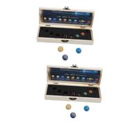 COLLBATH 2 Juegos Cristal Del Solar Juguetes Espaciales Póster Nacional Pegatina Planetas Juguetes Para Roca Equipo Modelo Decoraciones Espaciales Rompecabezas Caja De Madera