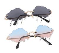 COLLBATH 2 Pares Gafas De Sol Delirio Fiesta Gafas De Nube Retro Sombras Para Mujer Gafas Funky Ultravioleta Polarizado Gafas De Dj Gafas Del Día De La Independencia Ordenador Personal