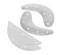 COLLBATH 2 Pares Pieza de hierro para el caballo de hierro placas de tacón de zapato Consejos de talón de metal reparación del talón de la del zapato planchar Silver