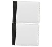 COLLBATH 2 Piezas Billetera De Transferencia De Calor Mujer Carteras Titular De La Tarjeta De Crédito para Los Hombres Woman Billetera Emergente Dinero Estallido Etiqueta RFID Mini Cuero PU