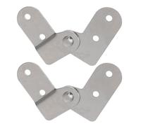 COLLBATH 2 Piezas Bisagra Abatible de Hierro para Mesas Plegables y Escaleras de Ático Ajuste Flexible de Ángulo y Rotación de 180 Grados en Color Plata para Talleres y Habitaciones