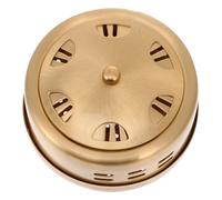 COLLBATH 2 Piezas Caja De Moxibustión Desencadenar Raspador Rascador De Cabeza Masajeador De Cabeza Sostuvo Caso De Quemador De Moxa Contenedor Masajeador Moxa Tanque De Moxa Cobre Golden