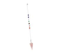 COLLBATH 2 Piezas colgante de cono hexagonal punto semiprecioso péndulo hexagonal de bricolaje pendulos adivinacion cotillon fiesta decoracion coche colgante artesanal de cristal rosa
