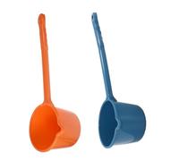 COLLBATH 2 Piezas Cucharas de Agua Plásticas con Mango para Lavado de Cabello Capacidad para Ducha Baño Playa y Piscina