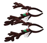 COLLBATH 2 Piezas Diadema De Astas Navideñas Decorativa Tocado De Astas Para Fiestas y Fotos