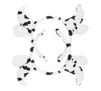COLLBATH 2 piezas Diadema de Cuernos de Vaca de Peluche Accesorios de Disfraz para Orejas Animales para Halloween y Fiesta Cosplay