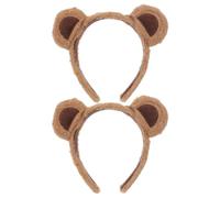 COLLBATH 2 Piezas Diadema de felpa oreja de disfraz de oso diademas peludas para niñas accesorios para fotos lolita Coffee