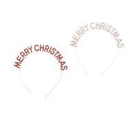 COLLBATH 2 Piezas Diademas Navideñas Letras Diadema para Adultos para Fiestas de Navidad Diseño de Alfabeto