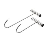 COLLBATH 2 piezas Gancho Carnicero Inoxidable Herramienta Práctica T para Colgar Carne para Carnicerías Restaurantes y Procesamiento de Carnes