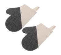 COLLBATH 2 Piezas Guantes de Sauna Aislantes de Lana Engrosada para Adultos, Guantes Absorbentes y Transpirables para Baño y Spa, Protección Térmica para Manos en Sauna y Sala de Vapor, 1