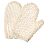 COLLBATH 2 piezas Guantes Exfoliantes de Baño Sisal Natural Manoplas Suaves para Ducha y Limpieza Corporal para Piel Seca y Uso Diario