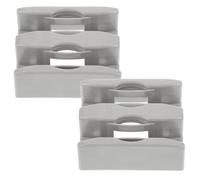 COLLBATH 2 piezas Guías Inferiores para Mampara de Ducha Tope Corredizo Antideslizante de PP Resistente la Corrosión Accesorios Baño para Puertas Correderas Fijación Estable y