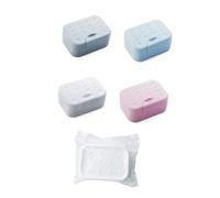 COLLBATH 2 piezas Jaboneras Impermeables de Viaje Caja Jabón Portátil con Cierre Seguro Esponja para Camping Baño Hogar Rojo y Azul