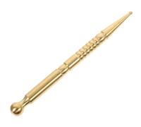 COLLBATH 2 Piezas Palo de tendón energía acupuntura pluma de masaje consejos guía masajeador ciatica winkle herramienta accesorio de masaje práctica pluma de acupresión latón Yellow